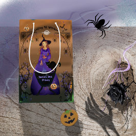 Alle heksen Halloween verjaardag Medium Cadeauzakje