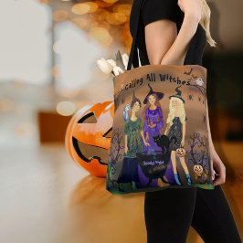 Alle heksen Halloween verjaardag Tote Bag