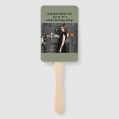 Alle heksen Halloweenfeest 30e verjaardag Handwaaier (Achterkant)