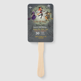 Alle heksen Halloweenfeest 30e verjaardag Handwaaier