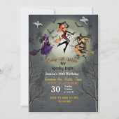 Alle heksen Halloweenfeest 30e verjaardag Kaart (Voorkant)