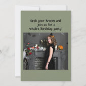 Alle heksen Halloweenfeest 30e verjaardag Kaart (Achterkant)