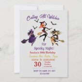 Alle heksen Halloweenfeest 30e verjaardag Kaart (Voorkant)