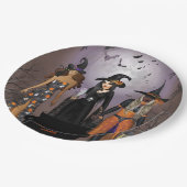 Alle heksen Halloweenfeest 30e verjaardag Papieren Bordje (Gekanteld)