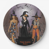Alle heksen Halloweenfeest 30e verjaardag Papieren Bordje (Voorkant)