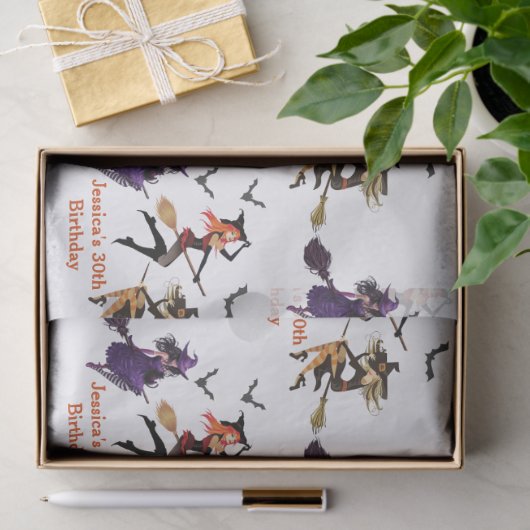 Alle heksen Halloweenfeest 30e verjaardag Tissuepapier (Geschenk)