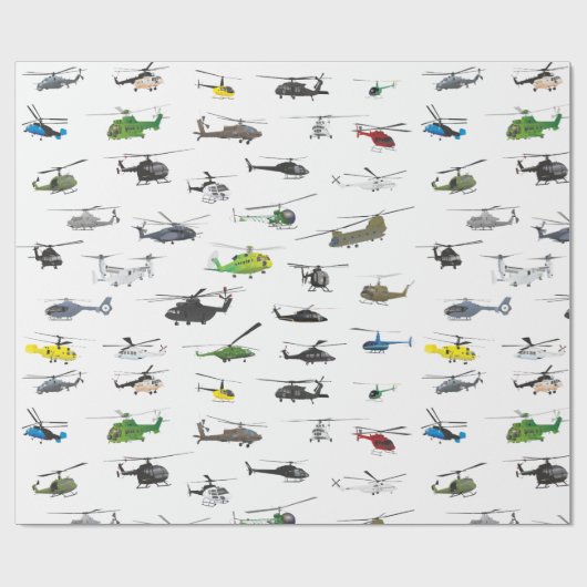 Alle helikopters cadeaupapier (Vlak)