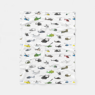 Alle helikopters fleece deken
