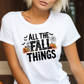 Alle Herfst Dingen Halloween Skelet Pompoen Tri-Blend Shirt
