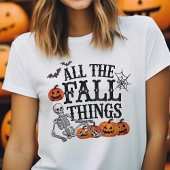 Alle Herfst dingen Schattige Grappig Halloween Tri-Blend Shirt