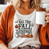 Alle Herfst dingen Schattige Grappig Halloween Tri-Blend Shirt