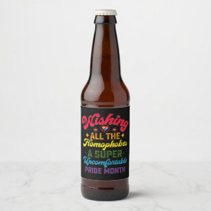 Alle homofoben een super Pride-maand wensend Bier Etiket