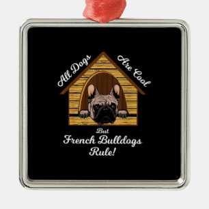 Alle honden Art Cool Maar Franse Bulldogs Regel Metalen Ornament