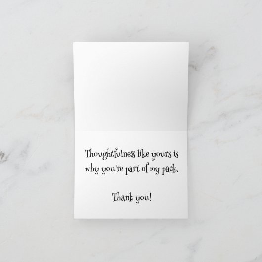 Alle honden bedankkaart (Binnen)