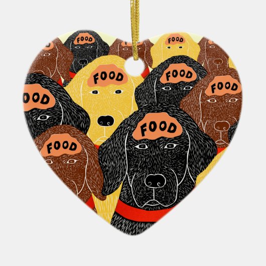 alle honden breinen zijn ongeveer hetzelfde voedse keramisch ornament (Voorkant)