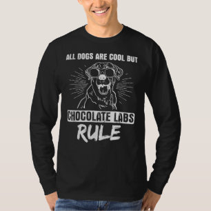 Alle honden cool maar chocolade labs regel zwart l t-shirt