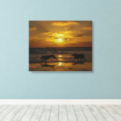 Alle honden gaan naar de hemel canvas afdruk (Insitu (Houten vloer))