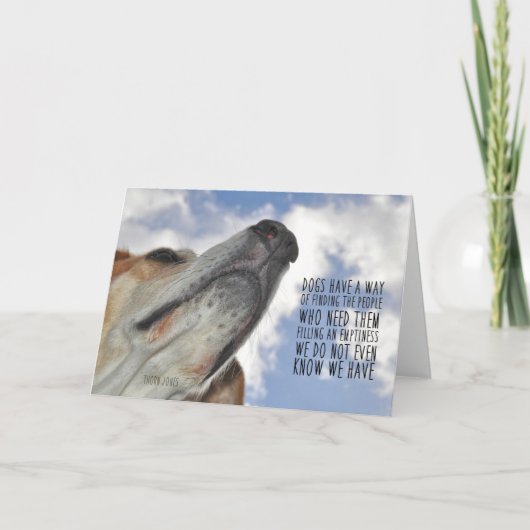 ALLE HONDEN GAAN NAAR HET HEMEL WENSKAART BEDANKKAART (Voorkant)