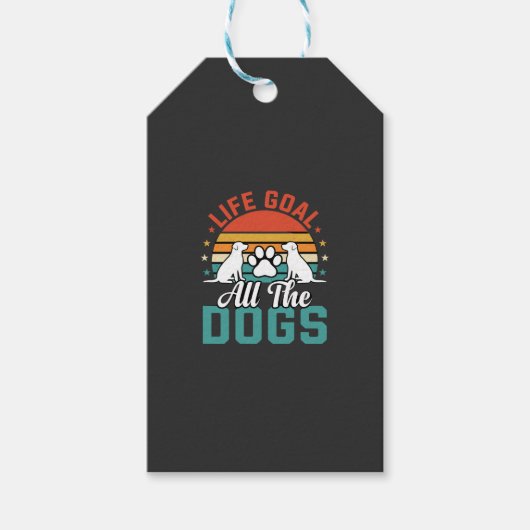 Alle Honden Retro Hond Liefhebber Cadeaulabel (Voorkant)