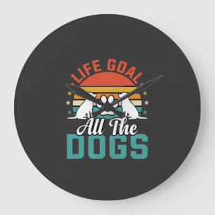 Alle Honden Retro Hond Liefhebber Grote Klok
