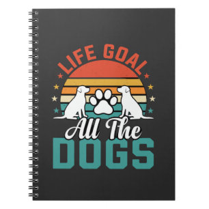 Alle Honden Retro Hond Liefhebber Notitieboek
