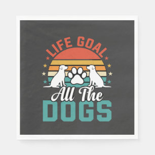 Alle Honden Retro Hond Liefhebber Servet
