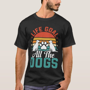 Alle Honden Retro Hond Liefhebber T-shirt