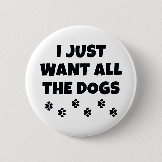 Alle honden ronde button 5,7 cm (Voorkant)