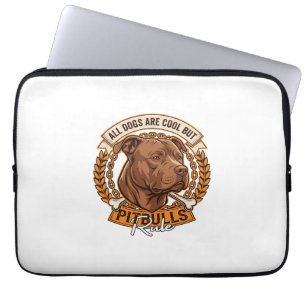 Alle honden zijn cool, maar Pitbulls heersen Honde Laptop Sleeve