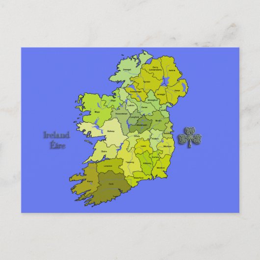 Alle Ierse Kaart van Ierland (Voorkant)