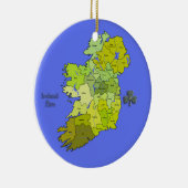 Alle Ierse Kaart van Ierland Keramisch Ornament (Rechts)