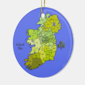 Alle Ierse Kaart van Ierland Keramisch Ornament (Links)