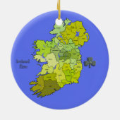 Alle Ierse Kaart van Ierland Keramisch Ornament (Achterkant)