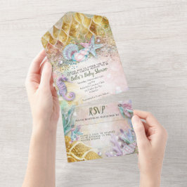 ALLE IN ÉÉN BABY SHOWER-INNOVATIEONTWERP ALL IN ONE UITNODIGING