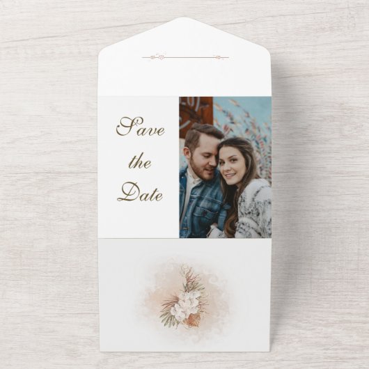 Alle in één bruiloft Uitnodiging (Buitenkant)