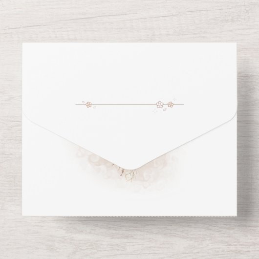 Alle in één bruiloft Uitnodiging (Achterkant)