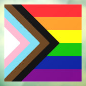 ALLE INCLUSIEVE RAINBOW-VLAGWINDOW-CLING RAAMSTICKER (Vel 3)