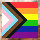 ALLE INCLUSIEVE RAINBOW-VLAGWINDOW-CLING RAAMSTICKER (Vel 2)