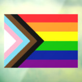 ALLE INCLUSIEVE RAINBOW-VLAGWINDOW-CLING RAAMSTICKER (Vel 3)