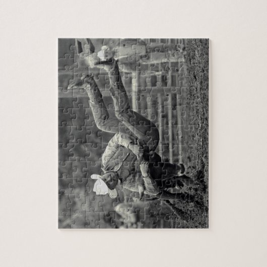 Alle Indische Rodeo in Tygh Valley, Oregon. Clint Legpuzzel (Verticaal)