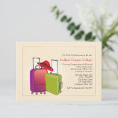 Alle ingepakt weggaan partijuitnodiging kaart (Staand voorkant)