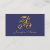 ALLE INITIALEN Elke kleur Goud Fancy Monogram Visitekaartje (Voorkant)