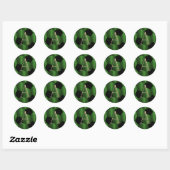 ALLE INITIALEN Emerald Groen en Zwart Voetbal Ronde Sticker (Vel)