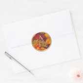 ALLE INITIALEN Gold Monogram op herfstbladeren Ronde Sticker (Envelop)