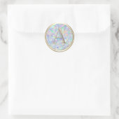 ALLE INITIALEN Goud Monogram Abstract Ronde Sticker (Tas)