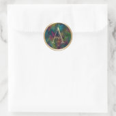 ALLE INITIALEN Goud Monogram Kleurrijk Ronde Sticker (Tas)