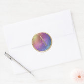 ALLE INITIALEN Goud Monogram Kleurrijke Twirl Ronde Sticker (Envelop)