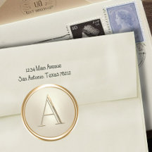 ALLE INITIALEN Goud Monogram op Champagne