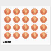 ALLE INITIALEN Gouden Cirkel Monogram Koper Ronde Sticker (Vel)