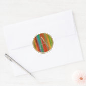 ALLE INITIALEN Gouden Monogram Feestelijke Kleur S Ronde Sticker (Envelop)